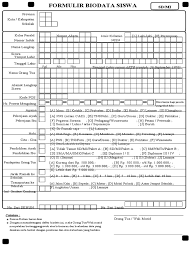 Proses penerimaan siswa baru (psb). Formulir Biodata Siswa