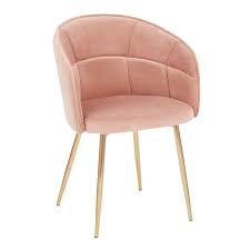 Contemporary Pink And Gold Dining Room Chair Lindsey In 2020 Gold Dining Room Chair Velvet Dining Chairs Gold Dining