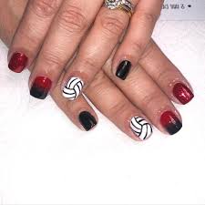 Black and red nail design with gold details. Updated 35 Stunning Red And Black Ombre Nails August 2020