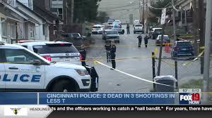 2 dead in 3 shootings over 24-hour span in Cincinnati