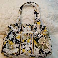 Vera bradley yellow floral pattern. Vera Bradley Bags Vera Bradley Purse Yellow Black Floral Poshmark