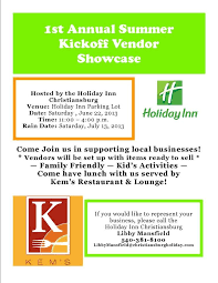 1st Annual Summer Kickoff Vendor Showcase Fun Events Holiday Inn Summer