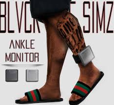 B L S Ankle Monitor Keep Your Trouble Making Sims Confined To House Arrest With This Simple Ankle Monitor Brow Ring Right Categ Sims 4 Sims Sims 4 Cc