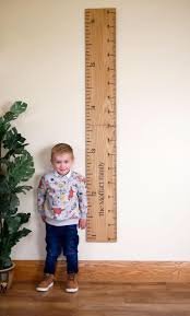 personalised oak ruler height chart