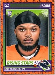 2024 Score-a-treat Troy Franklin Rookie Green Bats & Pumpkins Parallels #48 