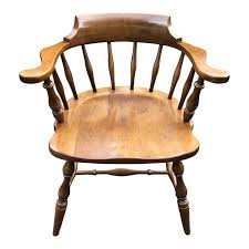 Vintage Mid Century Pennsylvania House Barrel Back Captains Chair In 2021 Vintage Chairs Makeover Chair Wooden Chair