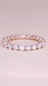 Petite Rose Gold Diamond Wedding Band 0 82 Ct Tw In 18k Rose Gold From Ascotdiamo Pink Diamond Wedding Rings Diamond Wedding Bands Wedding Rings Rose Gold