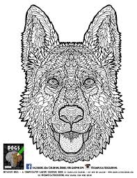 Free Coloring Sheet Detailed Dogs German Shepherd Complicated Coloring Dog Coloring Book Dog Coloring Page Animal Coloring Pages