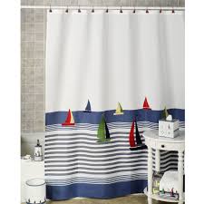 Nautical But Nice Shower Curtain With Sailboats Sailing On A Warm Summer S Day Great Ide Nautical Bathroom Decor Nautical Shower Curtains Beach Bathroom Decor