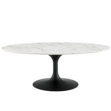 The mixture of a glass top. Lippa Oval Shaped Artificial Marble Coffee Table Eei 3534 By Modway In Coffee Tables