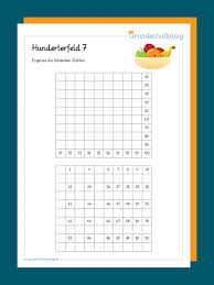 Übe mit den matheaufgaben von mathestunde.com. Hundertertafel Hunderterfeld