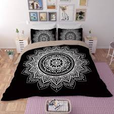 Mais j'ai peur que ca fasse surchargé ou moche. 1 2 Personnes Blanc Noir Rose Pourpre Bleu Housse De Couette Boh Fleur Modele Baroque Parures De Lit Bohemien Noir 140 X 210 Cm Cdiscount Maison