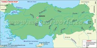 Turkey Rivers Map Turkey Map Map River