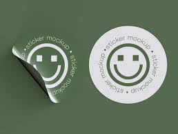 Download Set Of Two Adhesive Stickers Mockup Business Card Mock Up Brand Stickers Mockup
