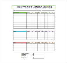 responsibility chart template 11 free sample example