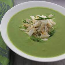 Cold Asparagus Soup With Lump Crabmeat Recipe Asparagus Soup Chilled Soup Soup
