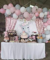 Pin By Mary Garcia On Girls Baby Shower Baby Shower Elephants Girl Girl Baby Shower Decorations Baby Shower Girl Diy