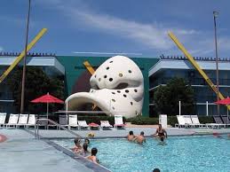 Disney resort hotels will begin a phased reopening. I Need To Go Here Disney All Star Movies Resort Mighty Ducks Section Of Course Resort Landmarks Cloud Gate
