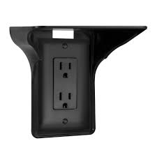 power perch single wall outlet shelf
