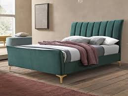 Balsam green sera velvet king headboard article. Asc Cassius 5ft King Size Green Velvet Upholstered Fabric Bed Frame