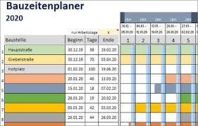 Office vorlagen 2019 bietet verschiedene. Bauzeitenplaner Vorlage Fur Excel Alle Meine Vorlagen De