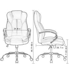 Check spelling or type a new query. White Ergonomic Office Chair Desk Chair Pu Leather Computer Chair Executive Adjustable High Back Pu Leather Task Rolling Swivel Chair With Lumbar Support For Women Men Managerial Executive Chairs Office Products