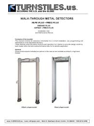 The metal detector series ceia hipe. Turnstiles Hi Pe Metal Detector Literature And Operation Manual Power Supply Electrical Connector