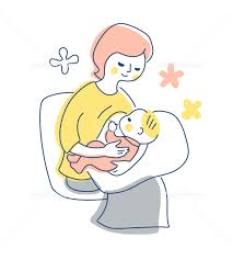 ママのおっぱいを飲む赤ちゃん イラスト素材 [ 6765407 ] - フォトライブラリー photolibrary
