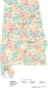Check spelling or type a new query. Alabama Digital Vector Map With Counties Major Cities Roads Rivers Lakes