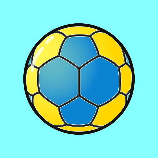 mignonne marrant handball. vecteur main tiré dessin animé kawaii personnage  illustration icône. isolé sur bleu Contexte. handball Balle personnage  concept 36284741 Art vectoriel chez Vecteezy