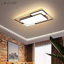 The sleek slim curvy design is sexier than similarly designed flush mount ceiling fans that appear bulky or heavy looking in a room. 2020 New Design Square Led Ceiling Light For Living Room And Kitchen Luminarias Para Teto Led Lights For Home Lighting Fixtures Ceiling Lights Aliexpress