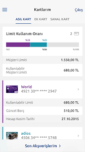 Kredi kartları kullanımına bağlı olarak belirli tarihlerde hesap özeti yapı kredi bankası için yazılan yapı kredi bankası hesap kesim tarihi değiştirme sonucunda bir aylık dönemde i̇ki taksit ödedim şikayetini ve. World Mobil Mobil Bankacilik Yapi Kredi