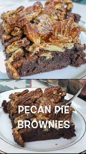 Pecan Pie Brownies Foodrecipies This Easy Recipe For Homemade Pecan Pie Brownies Is Rich And Decadent And Is F Pecan Pie Brownies Pecan Desserts Pecan Recipes