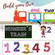 Numbers And Number Names Train Diy Train Craft For Kids Math Activities Preschool Toddler Math Teaching Kids