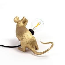 Seletti Mouse Lamp Lop Gold | The Granary