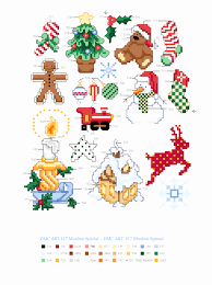 14 count white aida 80 x 62 stitches 13.24 x 8.89 cm | 5.21 x 3.50 color: Free Holiday Cross Stitch Charts