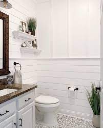 Our Tiny Half Bath Is Forever Hard To Photograph No Windows Means Poor Lighting But I Wanted To Shar Bathroom Lighting Dark Bathrooms Bathroom Without Windows