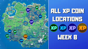 Every week 8 challenge in fortnite season 3. All 10 Xp Coins Locations In Fortnite Season 4 Chapter 2 Week 8 Green Blue Purple And Gold Youtube