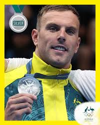 Kyle Chalmers secures silver in the 100m freestyle 🥈 #AllezAUS