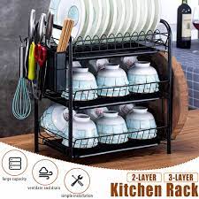 Maybe you would like to learn more about one of these? 2 3 Tiers Dish Drying Rack Holder Basket Plated Iron Home Washing Great Kitchen Sink Dish Drainer Drying Rack Organizer Black Special Deal 0a72b Goteborgsaventyrscenter