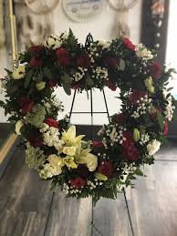 Maybe you would like to learn more about one of these? Red And White Sympathy Heart Funeral Floral Arrangements Funeral Floral Funeral Flowers