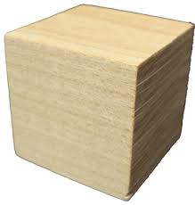 Birch Hardwood Wood Cube