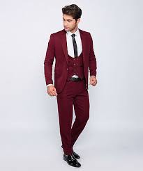 Haben sie eine einladung zur hochzeit erhalten, ist dies ein ganz besonderes geschenk. Slim Fit Herrenanzug In Bordeaux Mit Weste Anzug Hochzeit Buhne Sakko Smoking Ebay