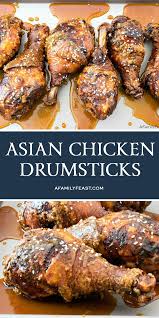 Asian Chicken Drumsticks A Family Feast In 2020 Asian Chicken Family Feast Recipes Baked Chicken Legs