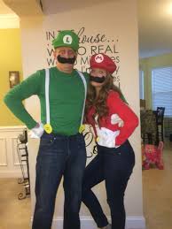 All you need is a few simple. Homemade Mario And Luigi Costumes Mario And Luigi Costume Luigi Costume Baby Halloween Costumes