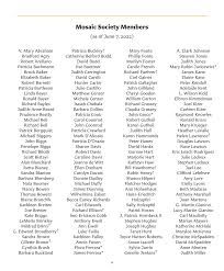 Mosaic Society Members