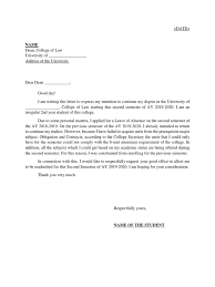 The letter of cover or the statement which is personal is also being termed as another word for the motivational letter. Letter Of Readmission Sample