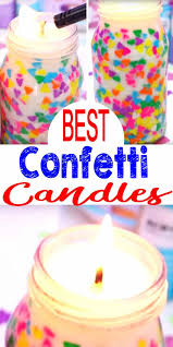 Diy Confetti Candles Learn How To Make Candles At Home In A Jar Funfetti Rainbow Candles That Will Li Homemade Jar Candles Funfetti Candle Homemade Candles