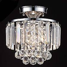Illuminates your living space brilliantly. Buy Mondaufie Crystal Chandelier Semi Flush Mount Ceiling Light D10 Ceiling Lighting Fixture Chrome Finish For Living Room Bedroom Bathroom Large Closet Online In Turkey B07qb173kb