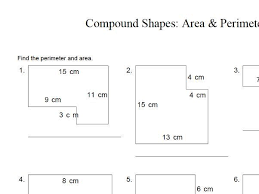 Area And Perimeter Of Compound Shapes Worksheet In 2020 Shapes Worksheets Worksheets Ks3 Maths Worksheets